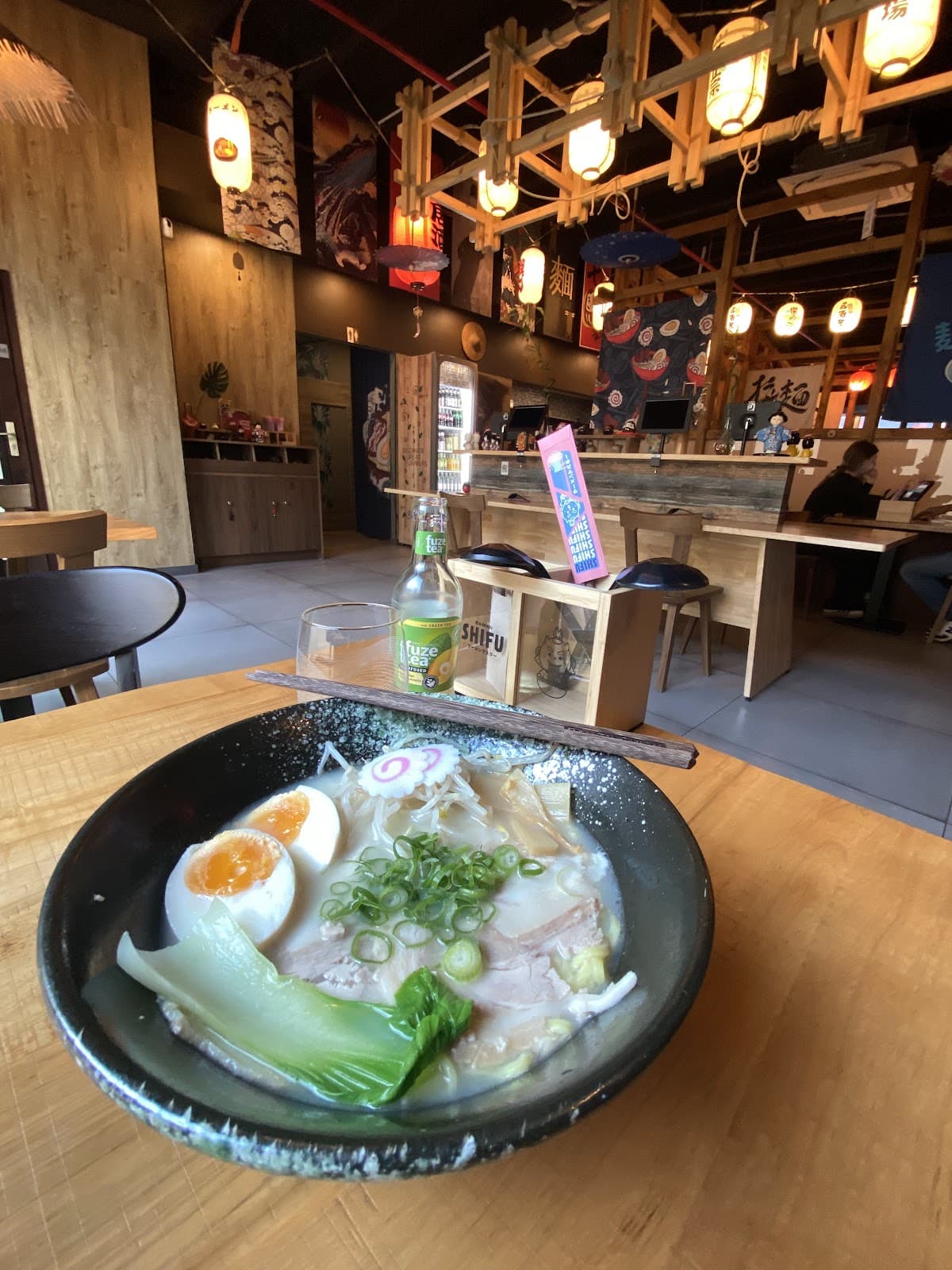 A bowl of ramen, and a glass of beer - 11