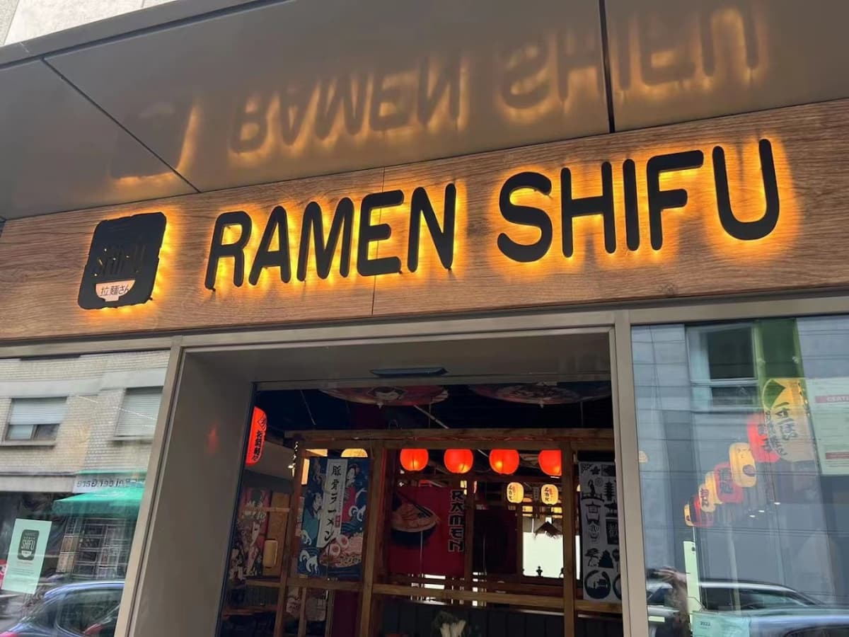 A bowl of ramen, and a glass of beer - 2