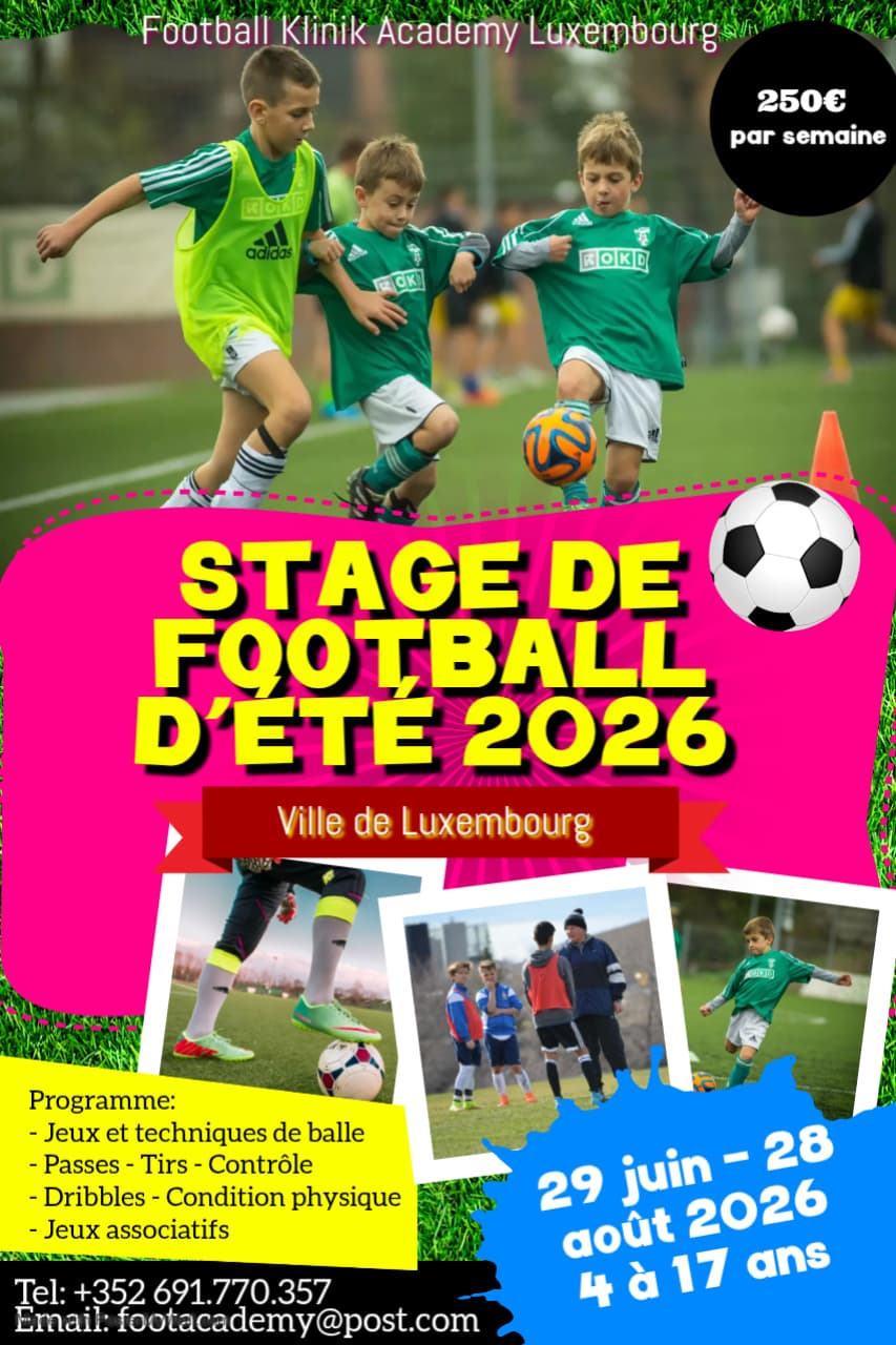 Stage de football 4-17 ANS