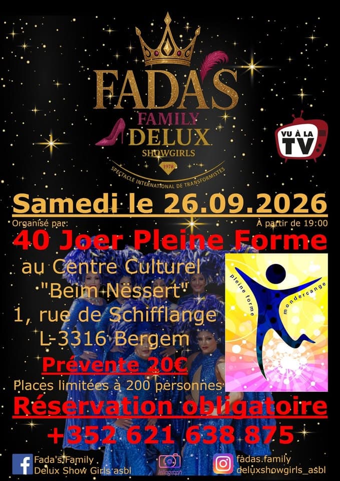 Spectacle Fada's Family Delux Show Girls - Pleine Forme Bergem