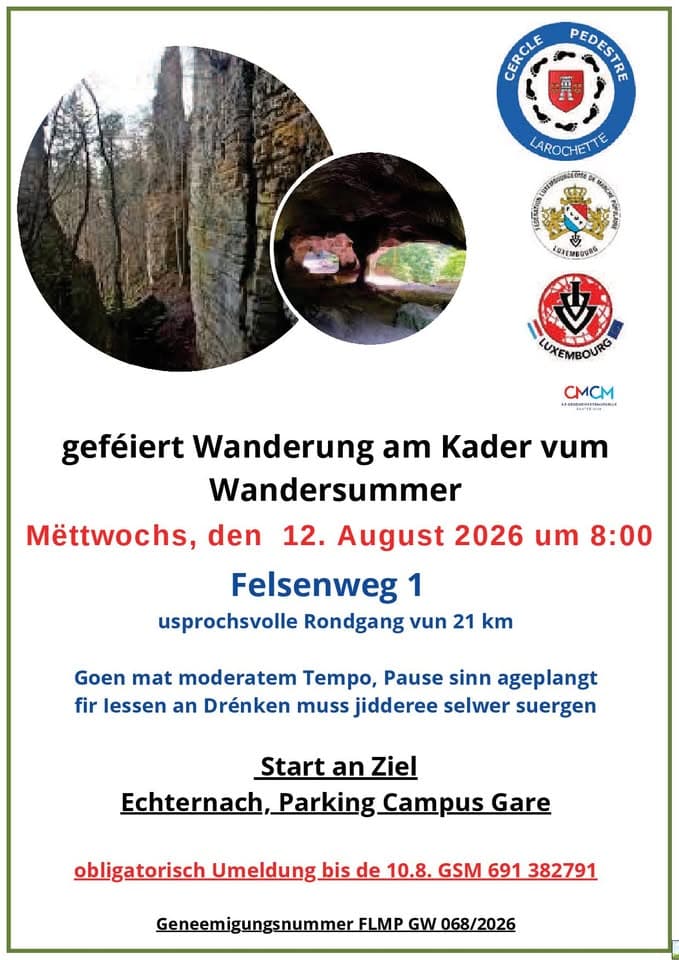 Randonnée festive IVV à Echternach