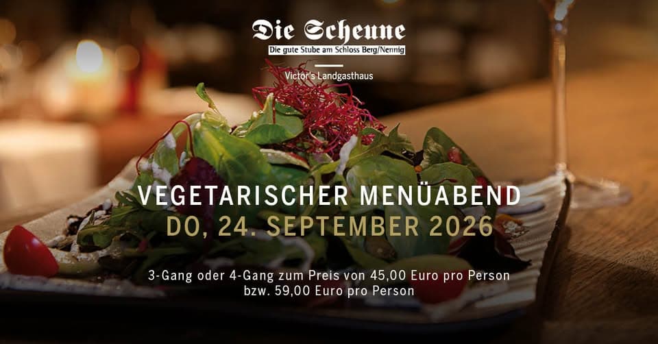 Vegetarian menu evening at Victor's Landgasthaus Die Scheune