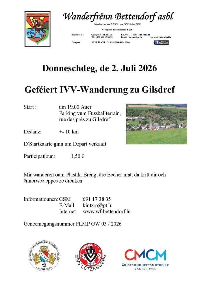 Randonnée IVV FLMP Gilsdorf