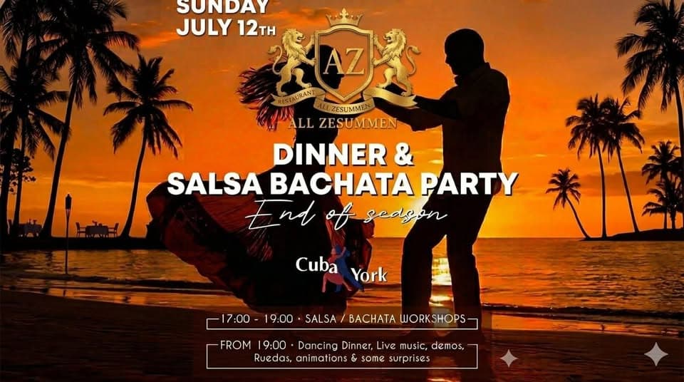 Dîner et soirée salsa / bachata de fin de saison