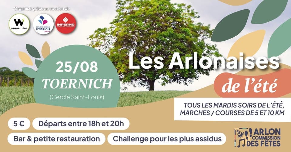 Les Arlonaises de l'été 2026 - 25 August - Toernich