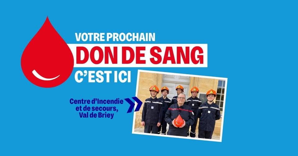 Blood donation at the Centre d'incendie et de secours - Val de Briey