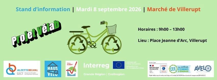 Stand d'information, de collecte et de réparation pour vélos à Villerupt (projet Vélab)