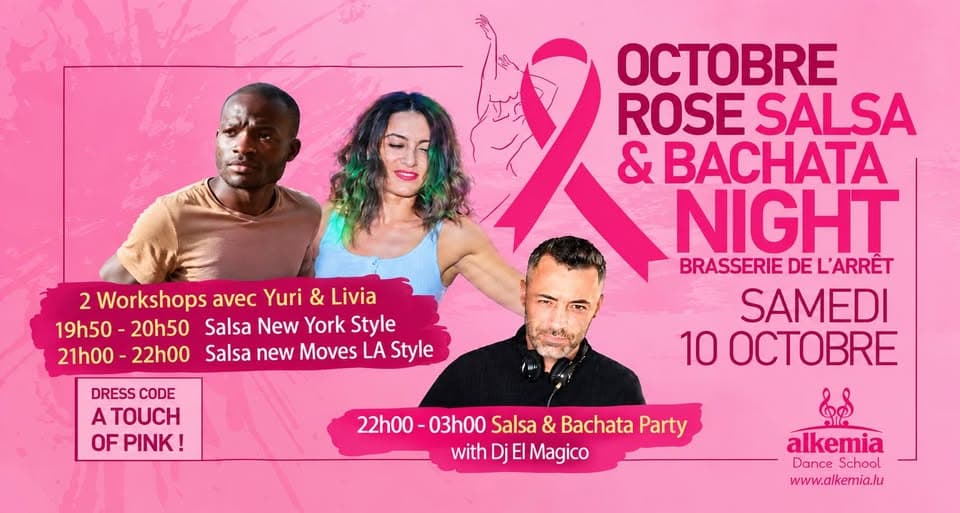 Pink October / Octobre Rose : soirée Salsa & Bachata