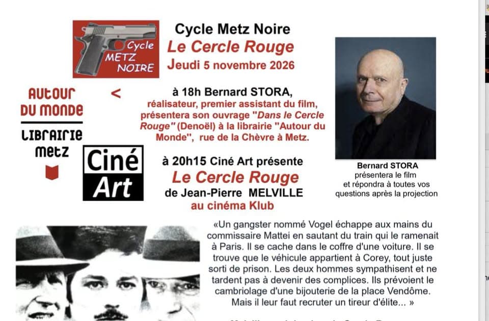 Bernard Stora invité de Metz Noire !