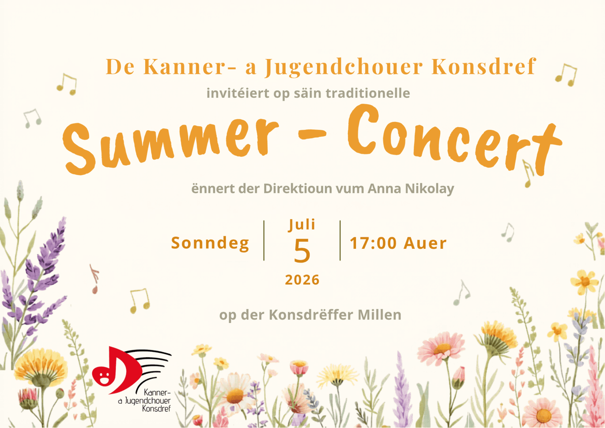 Concert d'été du chœur d'enfants et de jeunes