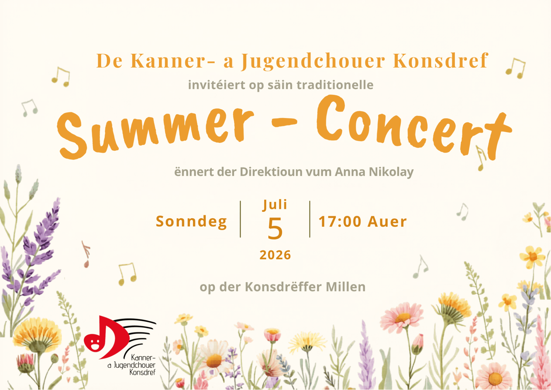 Concert d'été du chœur d'enfants et de jeunes