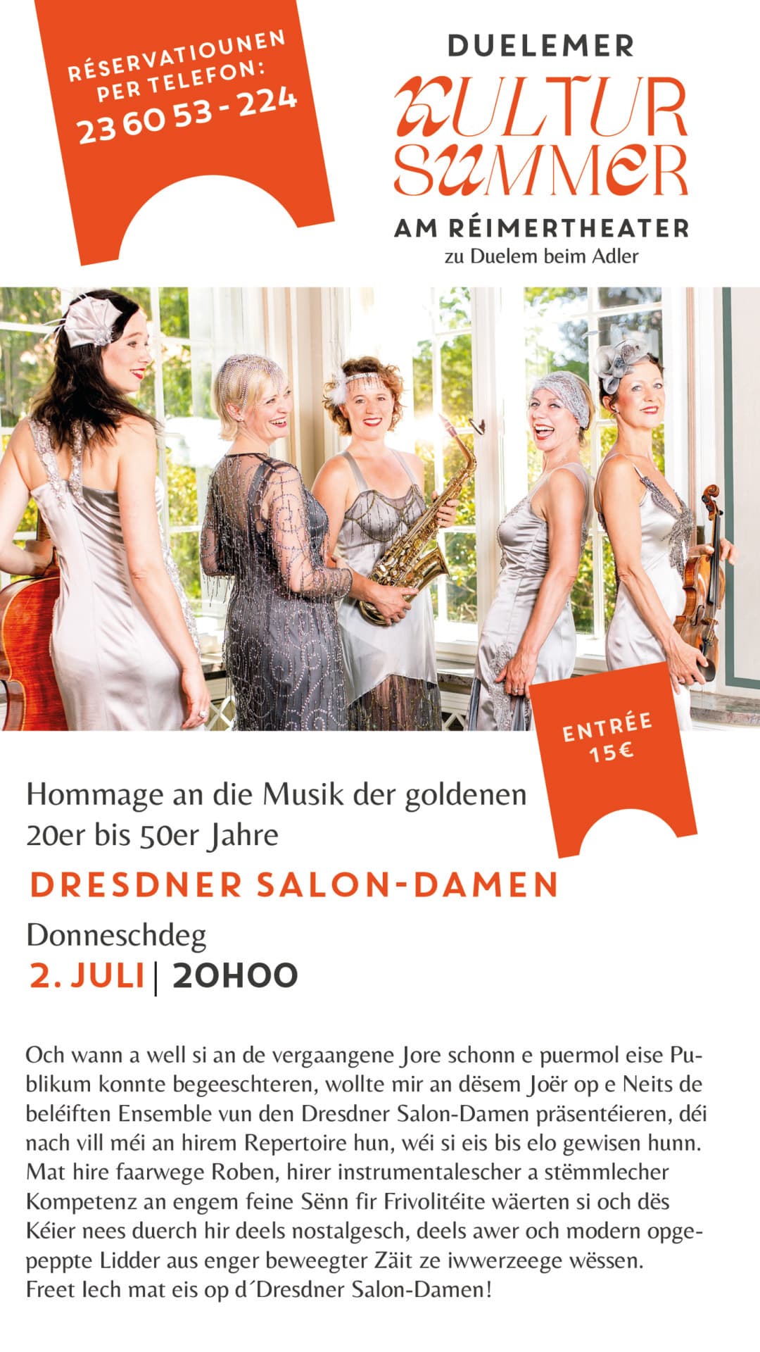 Dresdner Salon-Damen : Hommage à la musique des années 20 à 50