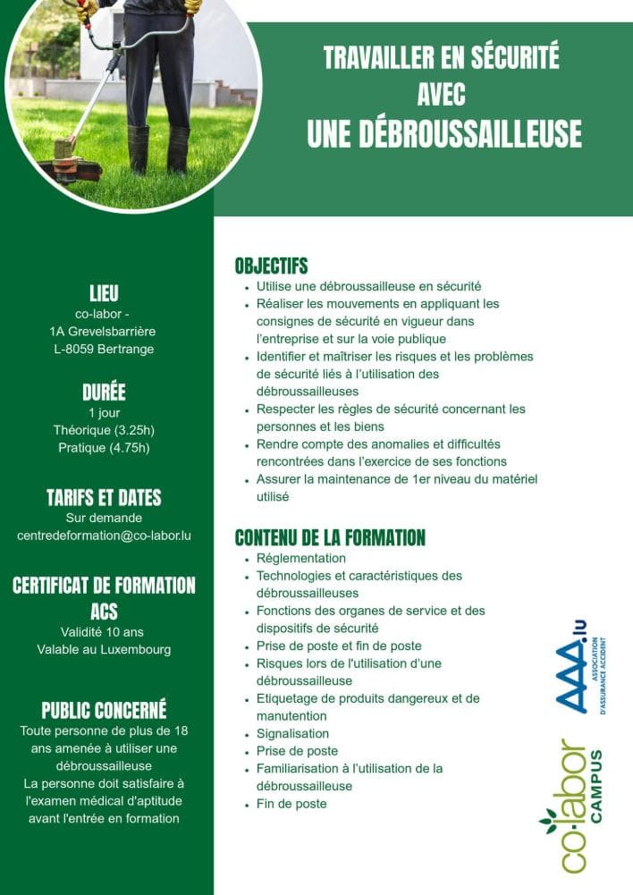 Brush cutter training