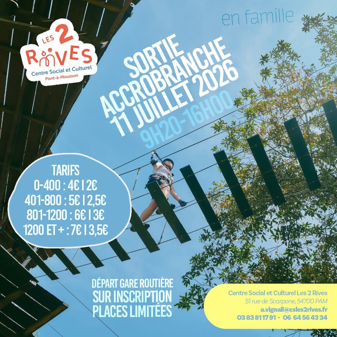 Sortie Accrobranche en famille – Vendredi 11 juillet 2026