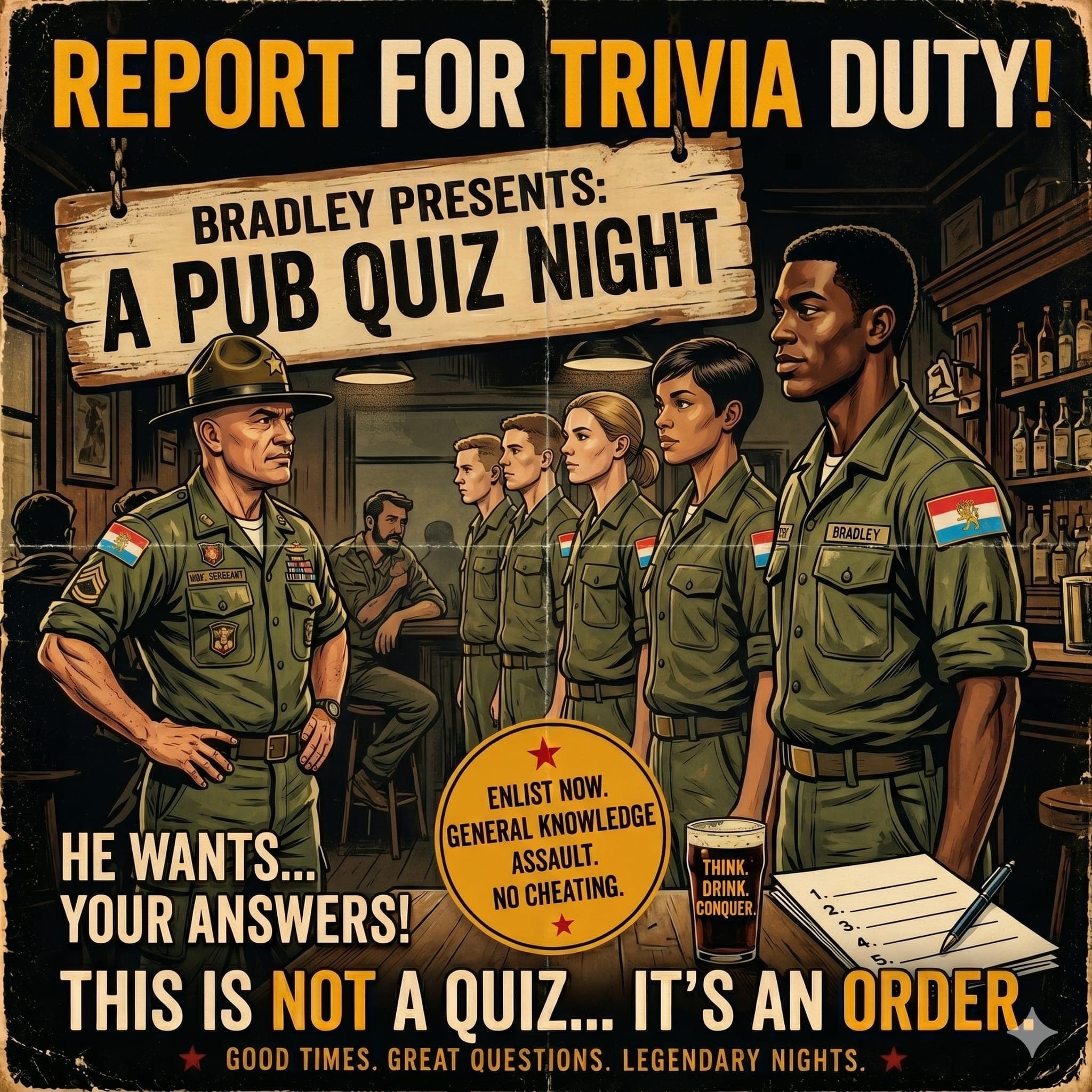Quiz au pub de Bradley