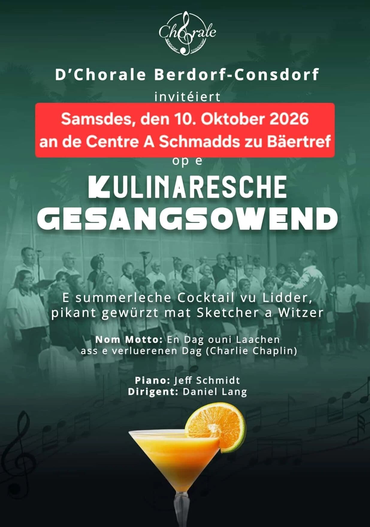 Culinary singing evening