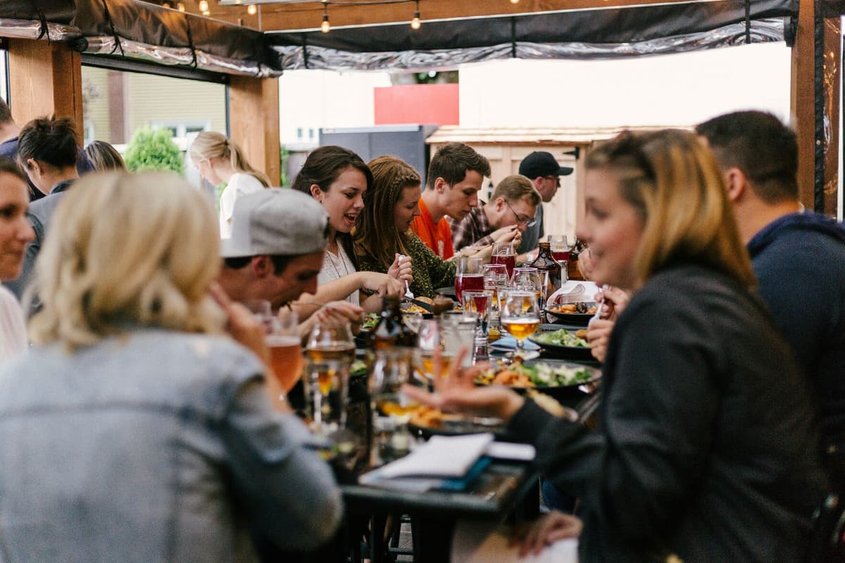 Shared meal - the big table