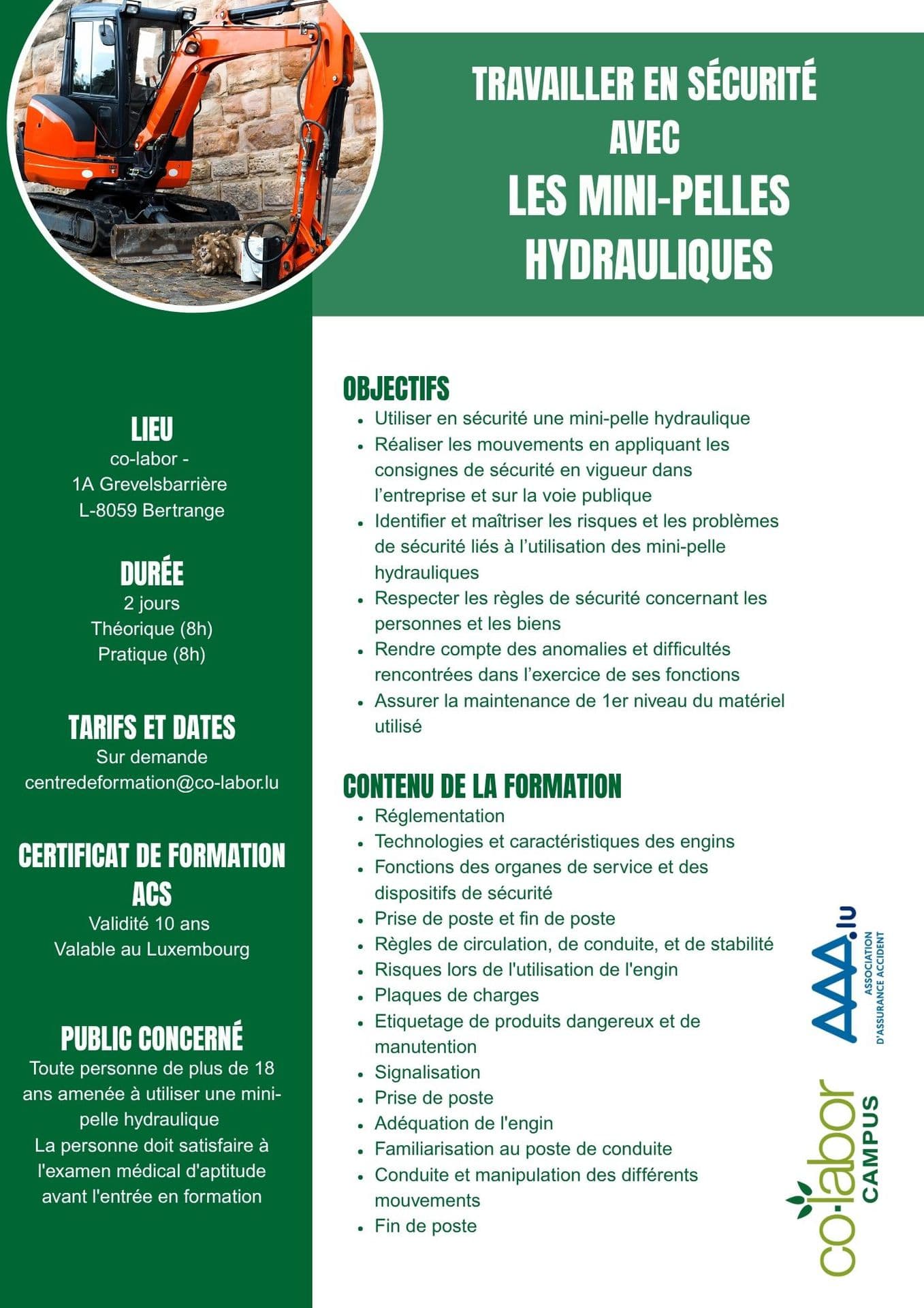 Hydraulic excavator training
