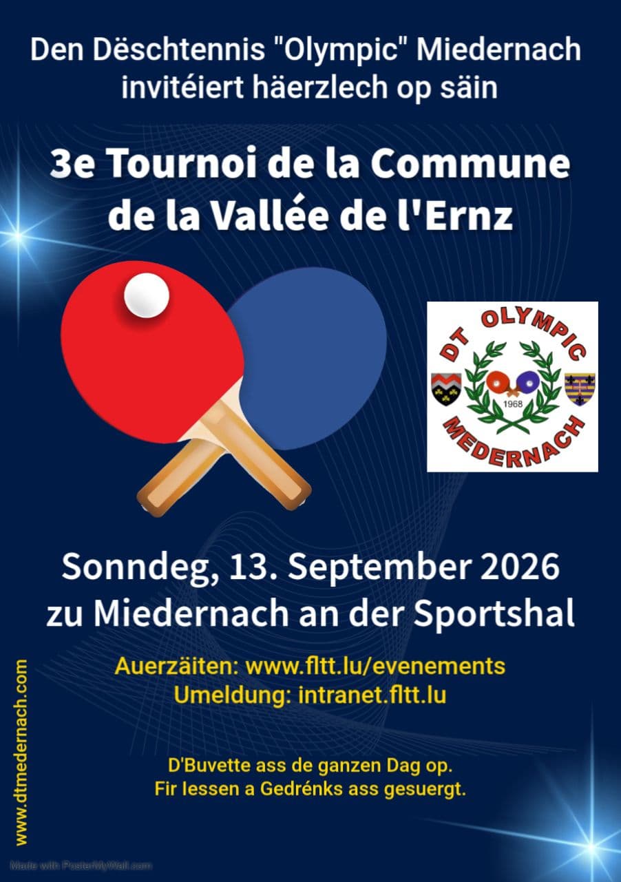 3e Tournoi de la Commune de la Vallée de l’Ernz