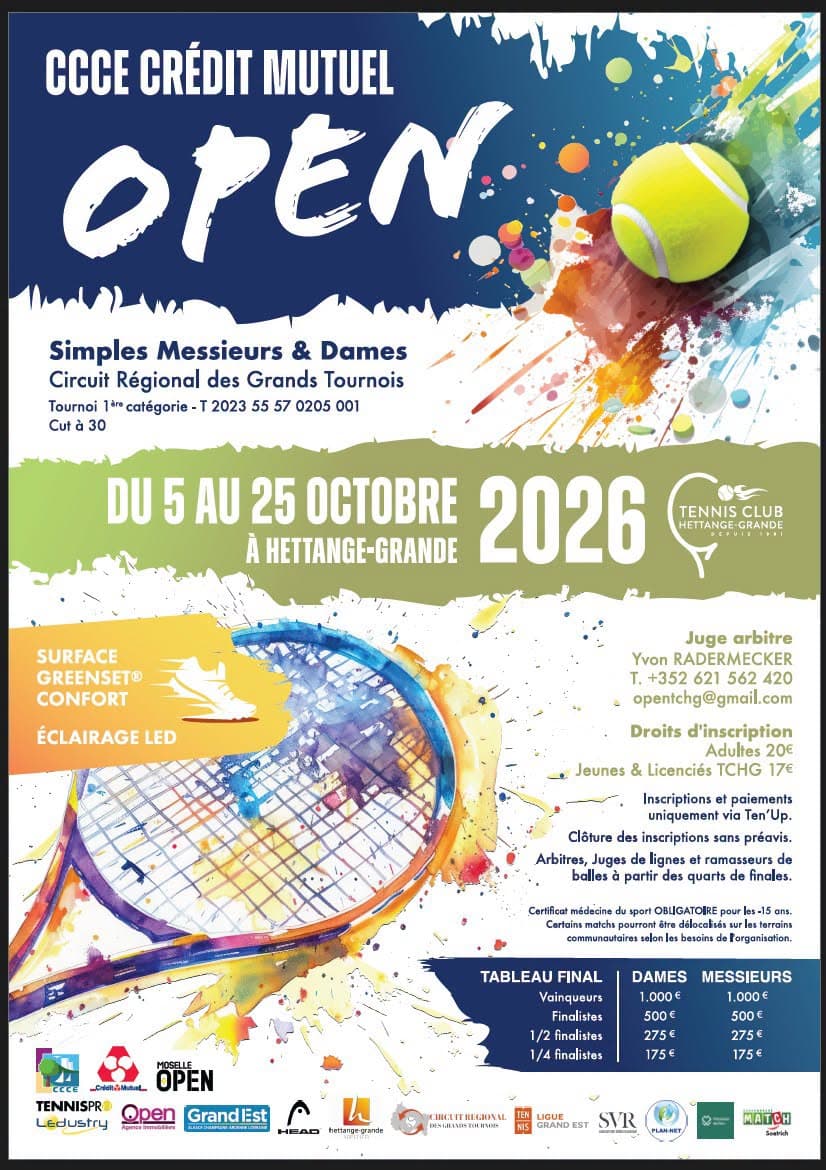 CCCE Crédit Mutuel Open – simples messieurs et dames