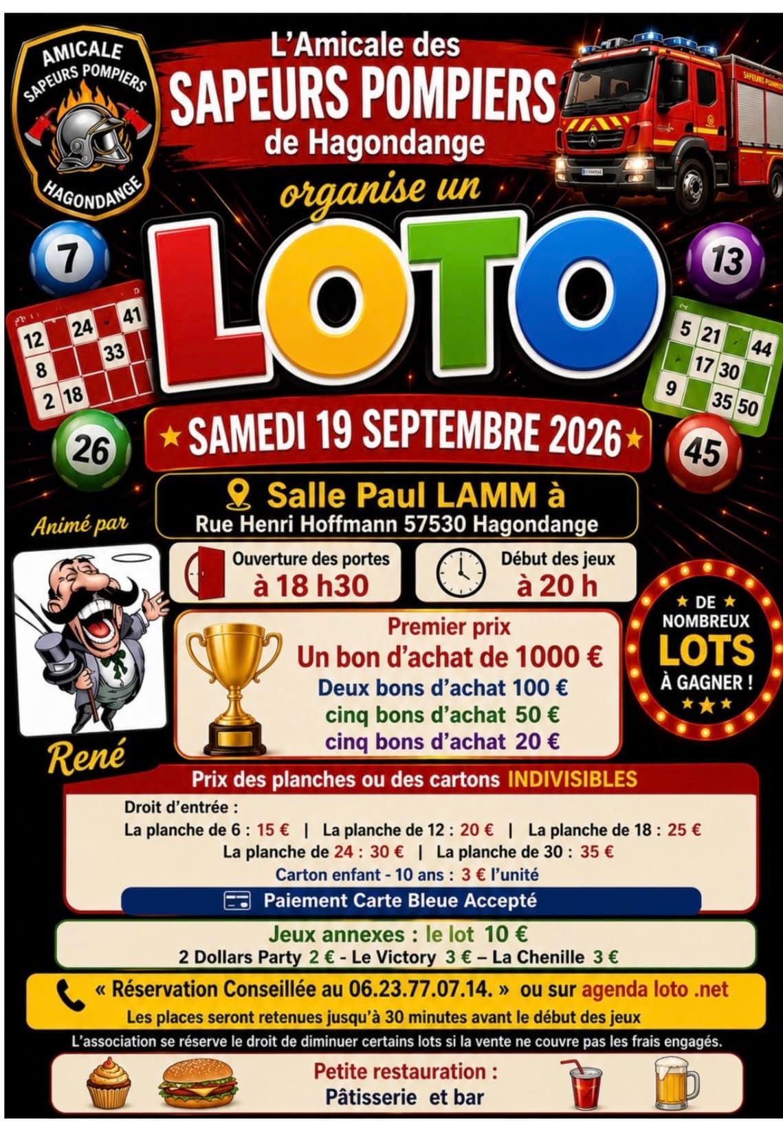 Grand loto des Sapeurs-Pompiers de Hagondange