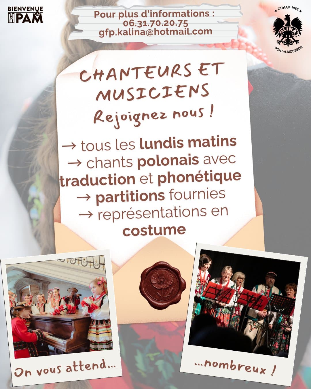 Chanteurs et musiciens, rejoignez l’ensemble Kalina !