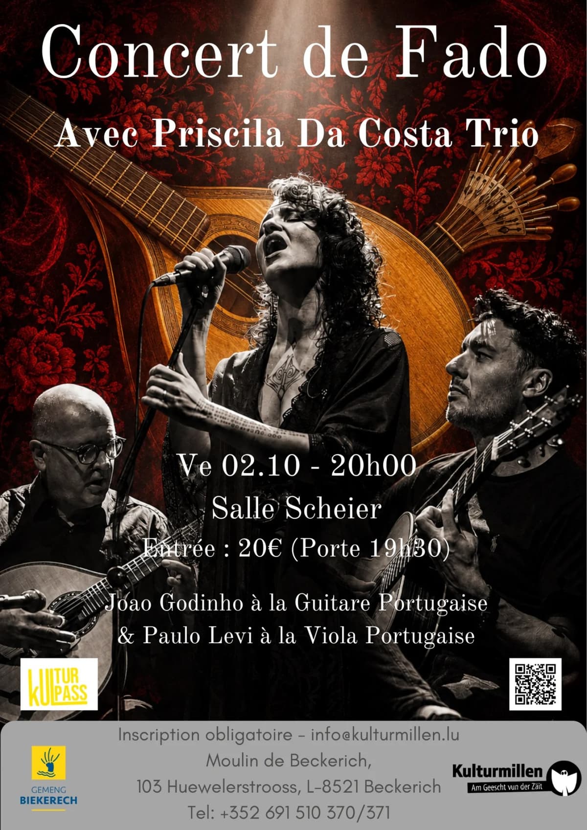 Concert de Fado avec Priscila Da Costa Trio