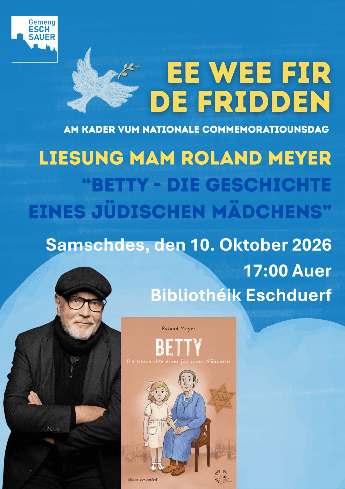 Reading with Roland Meyer: “Betty – Die Geschichte eines jüdischen Mädchens”
