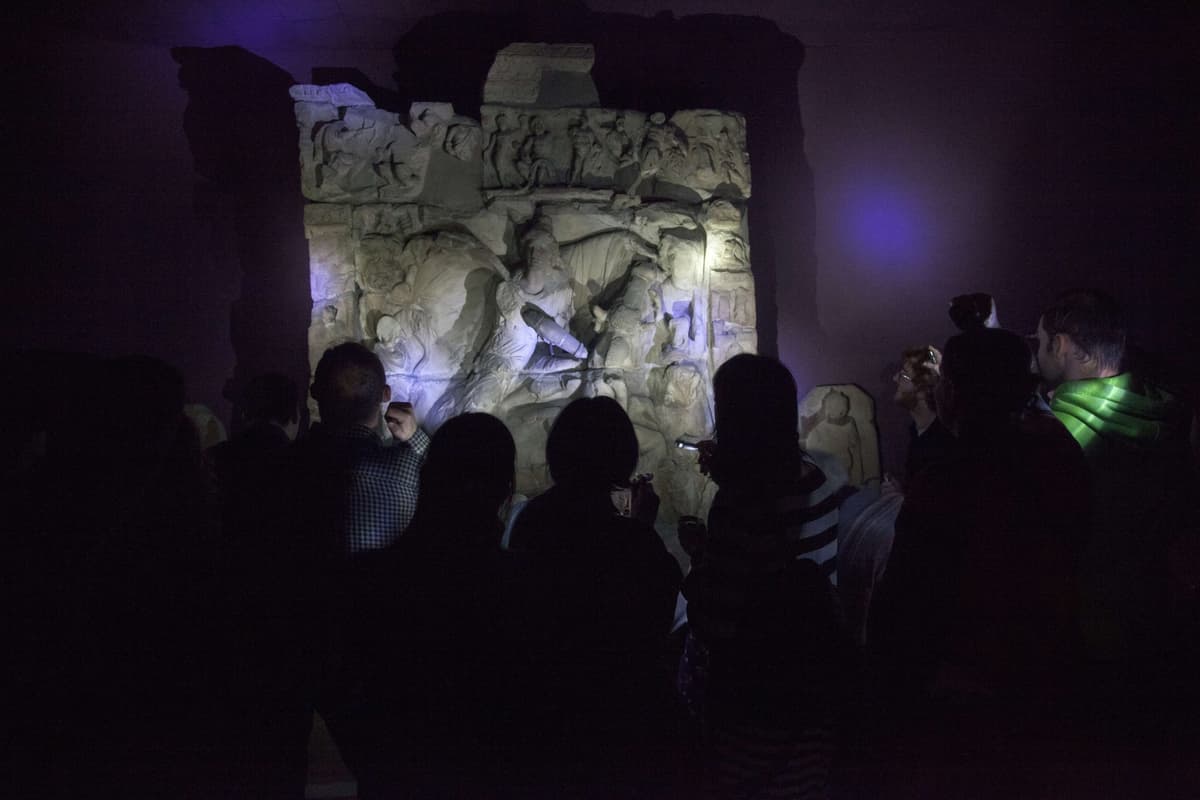 Guided flashlight tour at the Museum