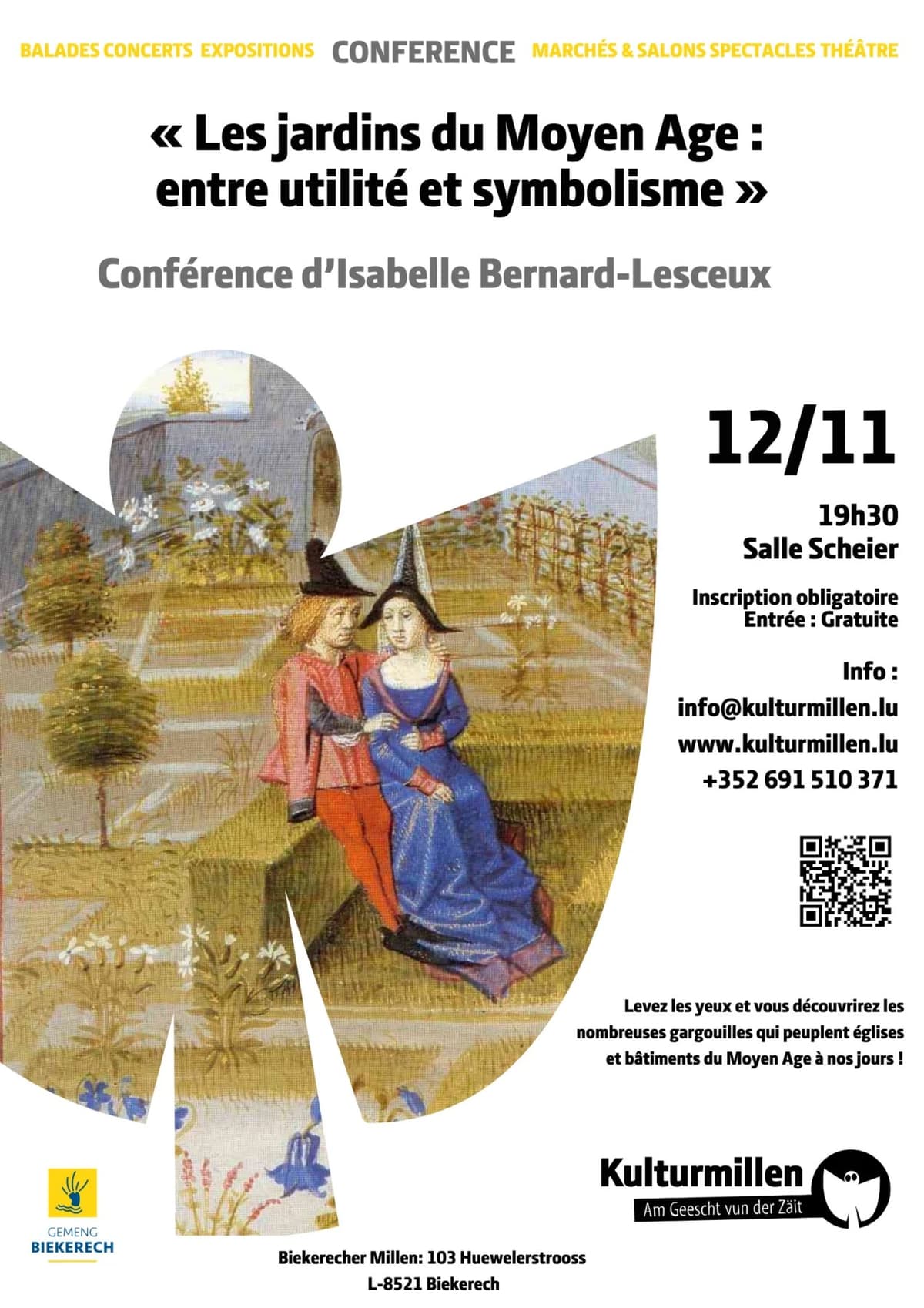 “Medieval gardens: utility and symbolism” – a lecture by Isabelle Bernard-Lesceux