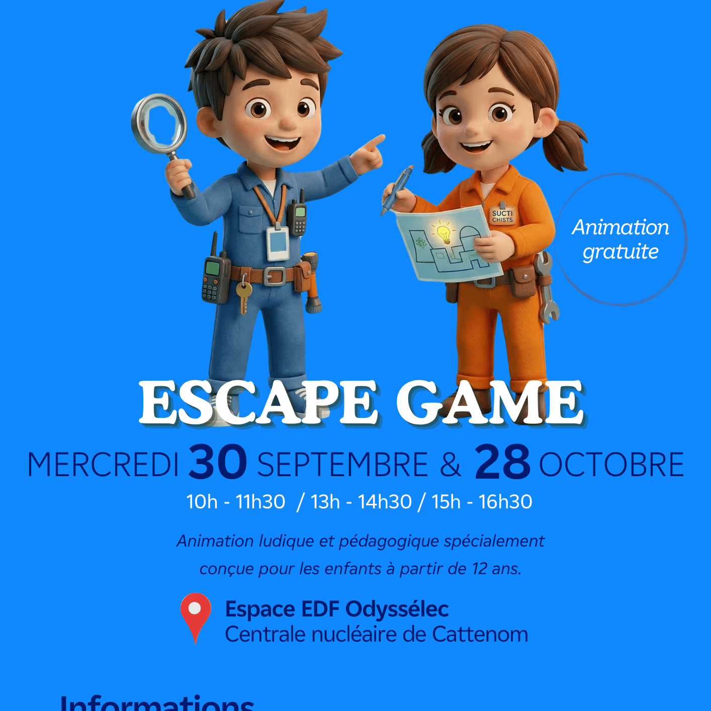 A Wednesday at the power plant: escape game