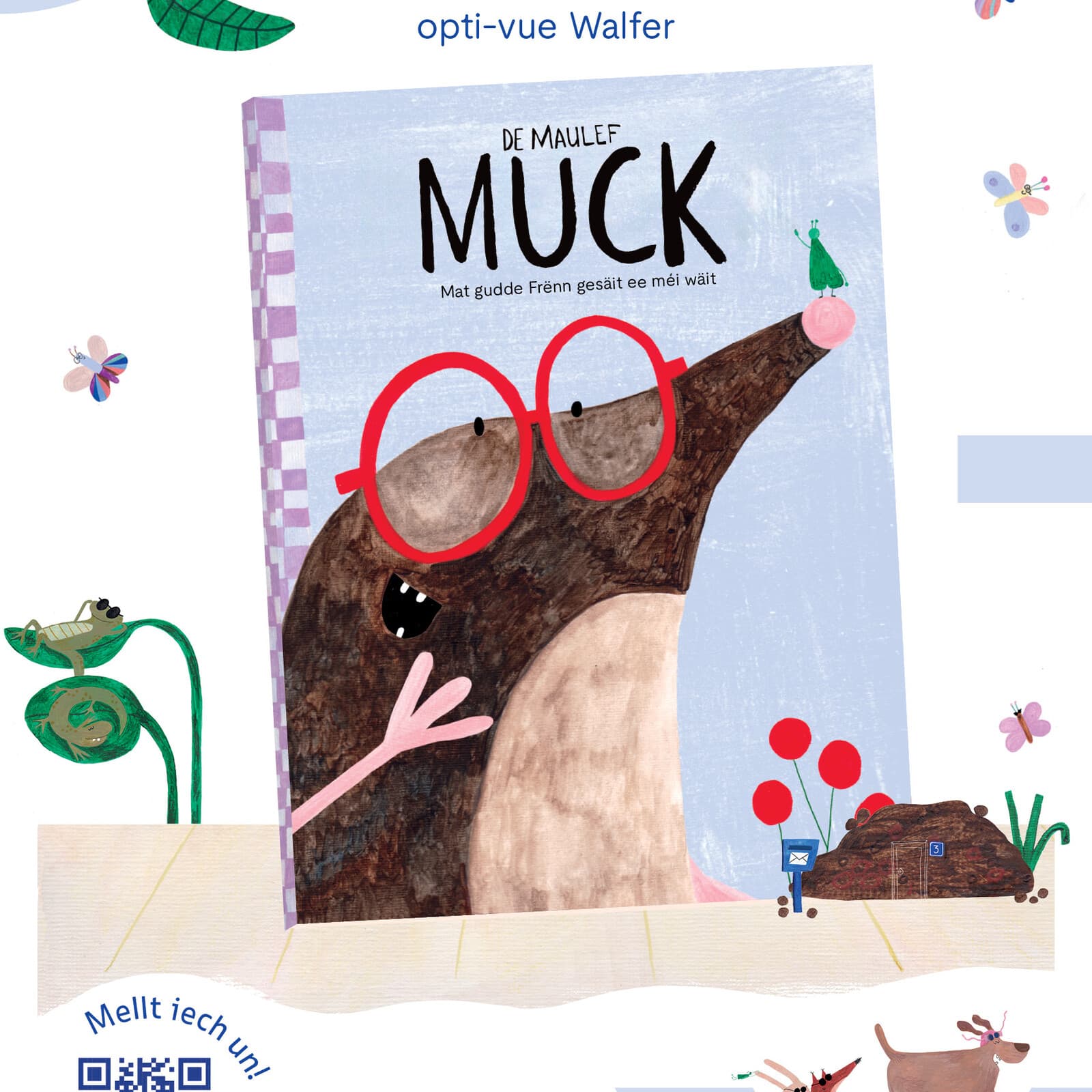 Reading of the book "De Maulef, Muck - Mat gudde Frënne gesäit ee méi wait"