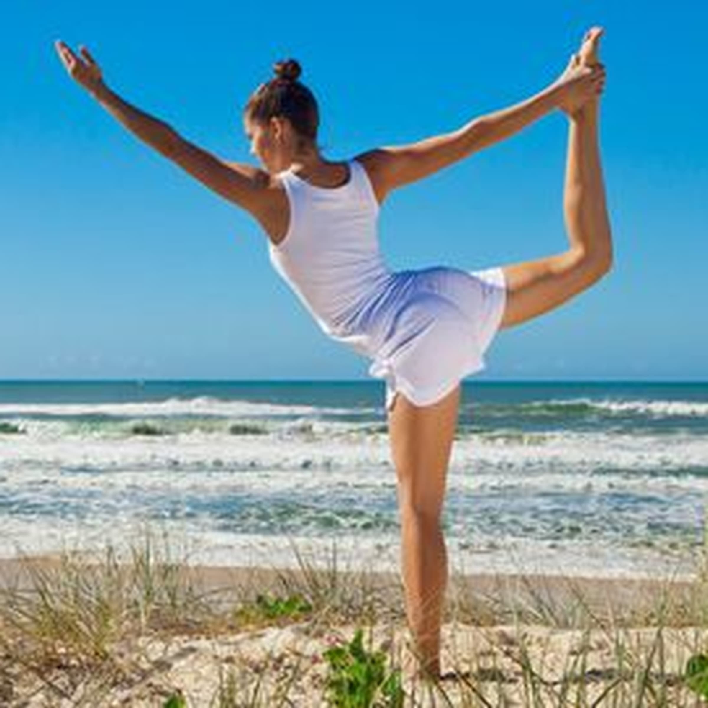 Outdoor yoga class
