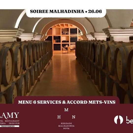 Soirée Malhadinha • Menu 6 services & Accord mets-vins
