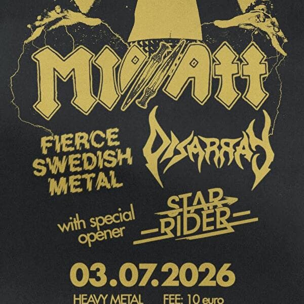 Fierce Swedish Metal: Midnatt + Disarray & Special Guest: Star Rider