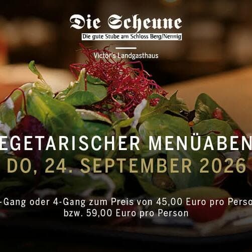 Soirée menu végétarien au Victor's Landgasthaus Die Scheune