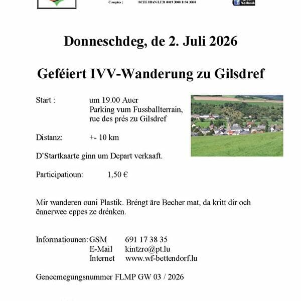 Randonnée IVV FLMP Gilsdorf