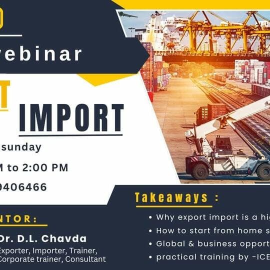 Free Live Webinar: Start & Grow Your Export-Import Business or Career