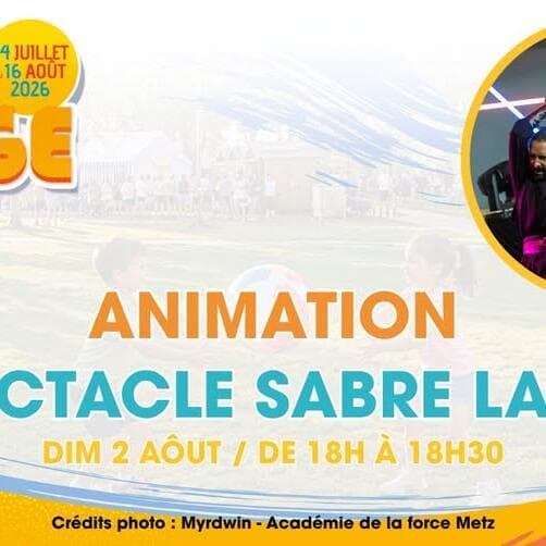 Yutz Plage - Animation : spectacle sabre laser