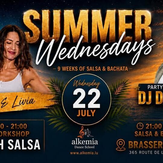 Our Summer Salsa & Bachata Wednesdays