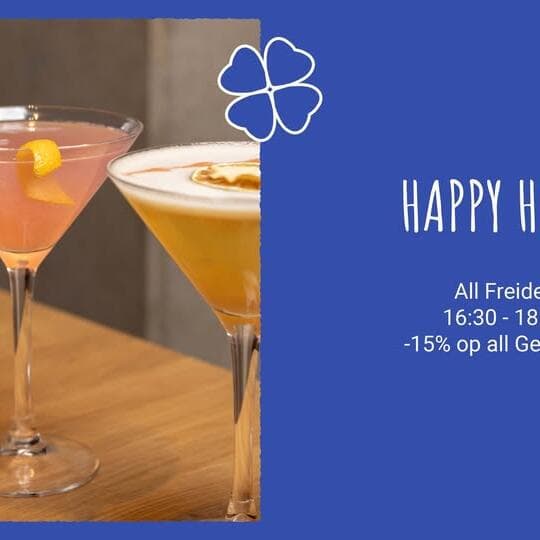 Happy Hour every Friday at Brasserie Elmen