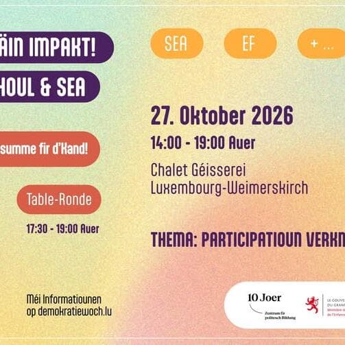 Conférence « Meng Stëmm – Mäin Impakt: Kanner schwätze mat! »