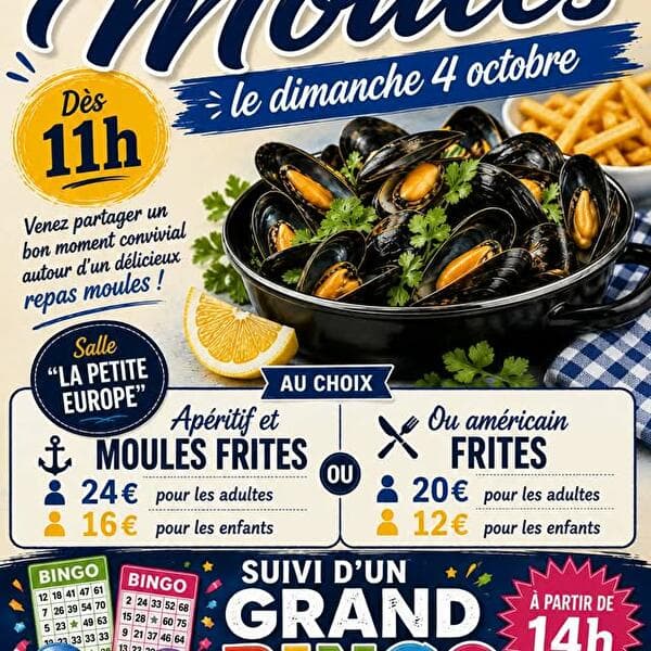 Dîner moules à Bande