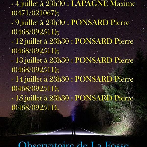 Soirées d'observation