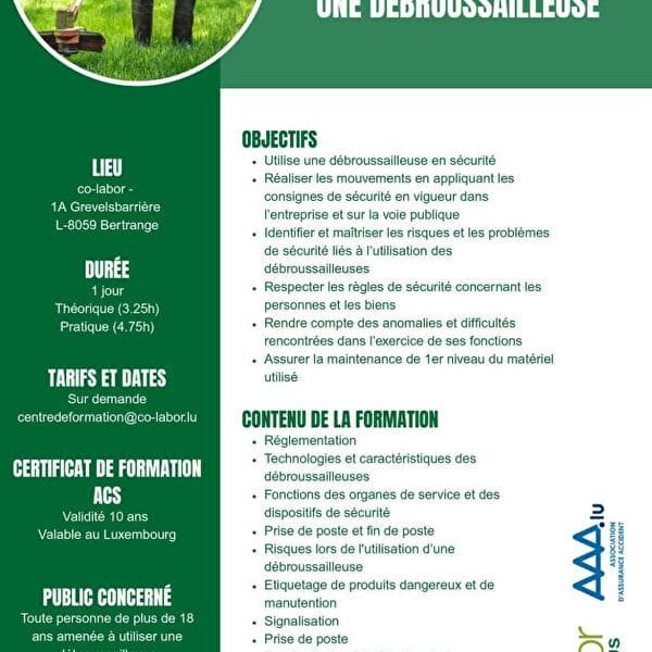 Formation débrousailleuse