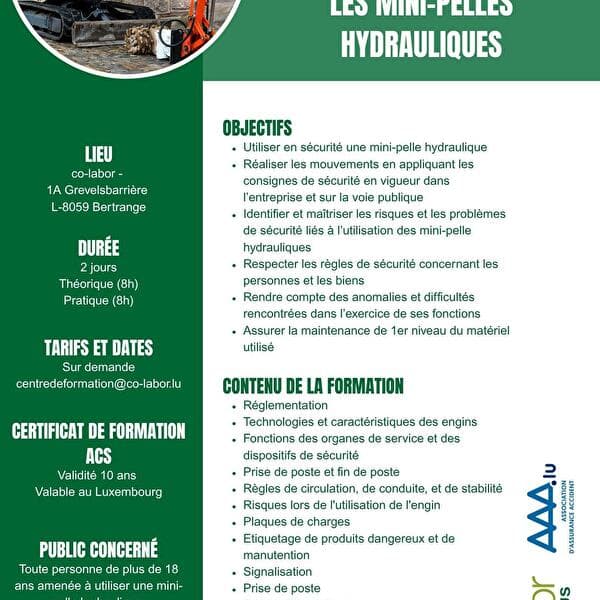 Hydraulic excavator training