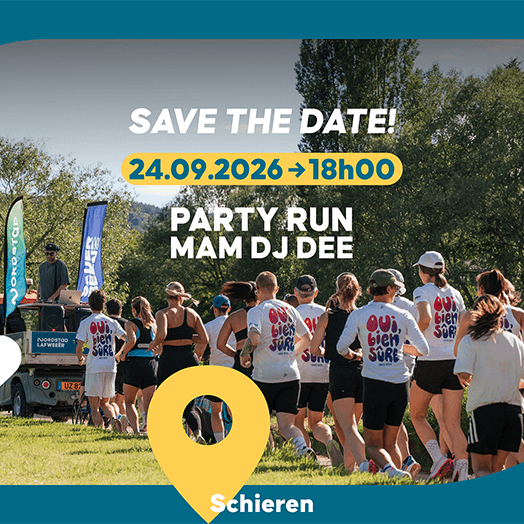 Party Run sur le parcours de course Nordstad
