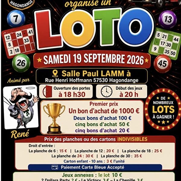 Grand lotto of the Hagondange Firefighters