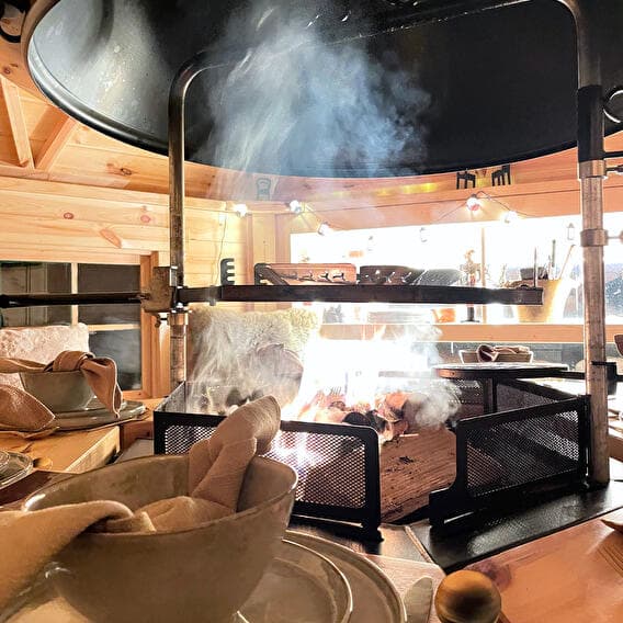 Repas insolite dans un chalet privé