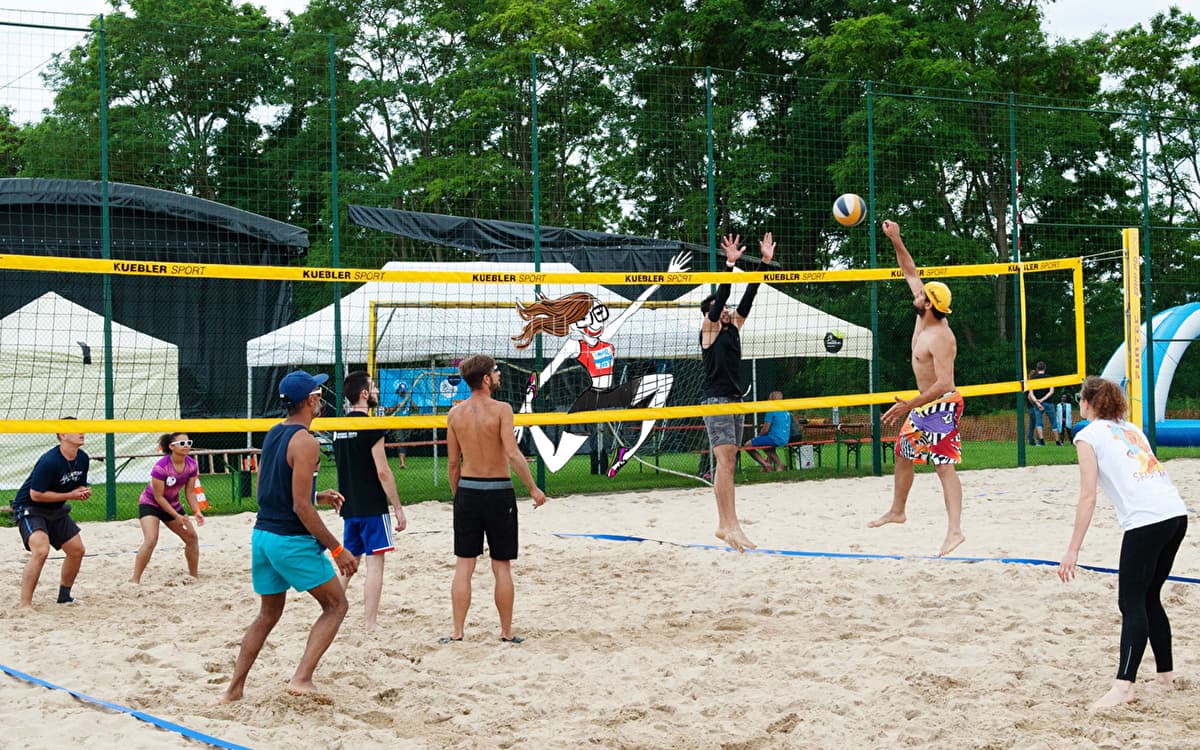 Volleyball, cycling, football and lots of sharing